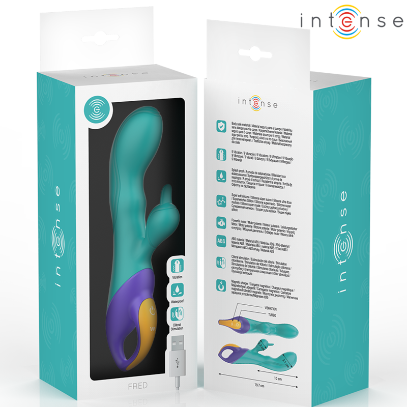 FRED Rabbit Vibrator – Blue – INTENSE