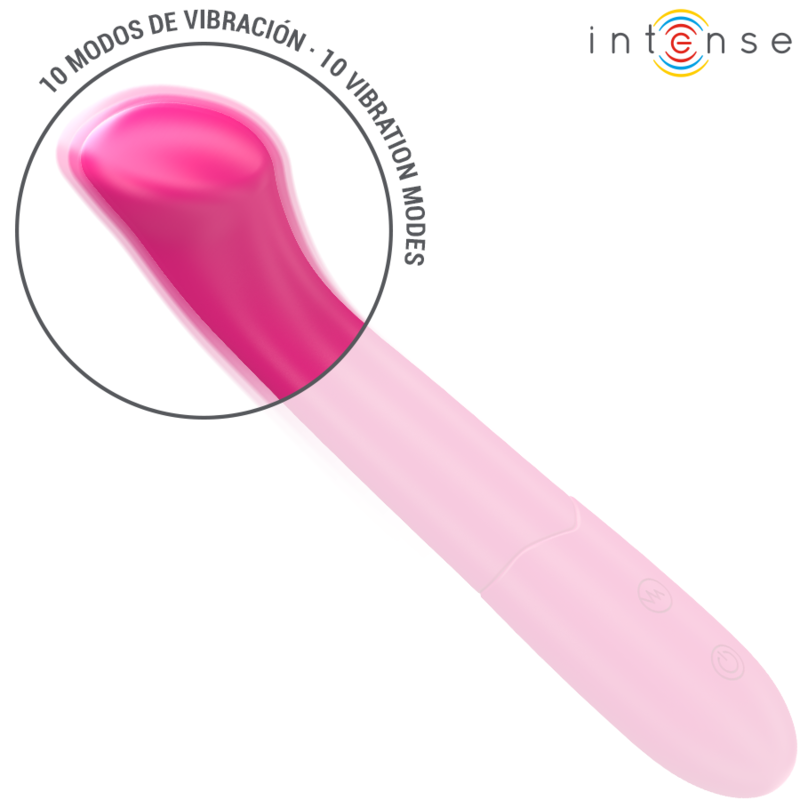 Flexible Silicone Vibrator | 19.0 cm | 10 Modes | Pink | INTENSE