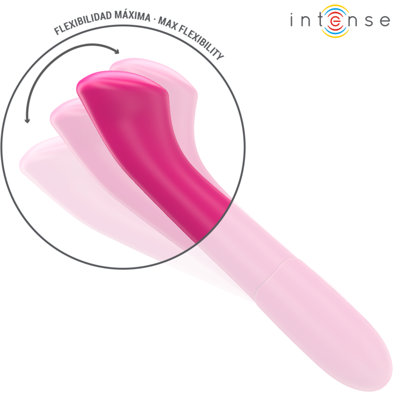 Flexible Silicone Vibrator | 19.0 cm | 10 Modes | Pink | INTENSE