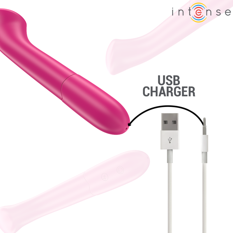 Flexible Silicone Vibrator | 19.0 cm | 10 Modes | Pink | INTENSE