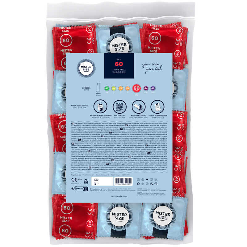 MISTER SIZE Size XL Condoms 60 mm – 100 Units)