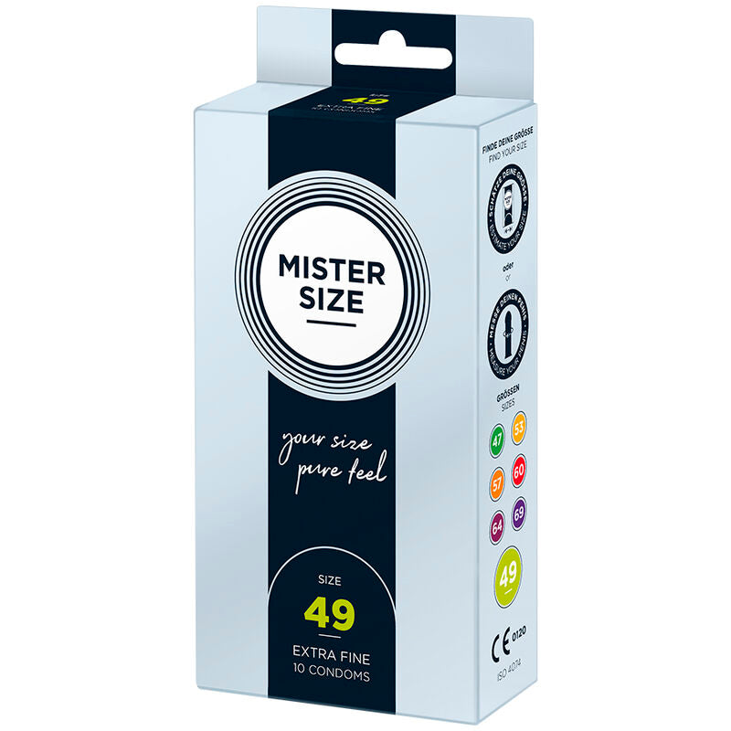 Ultra-thin Condoms Size S 49 mm – 10 Units – MISTER SIZE