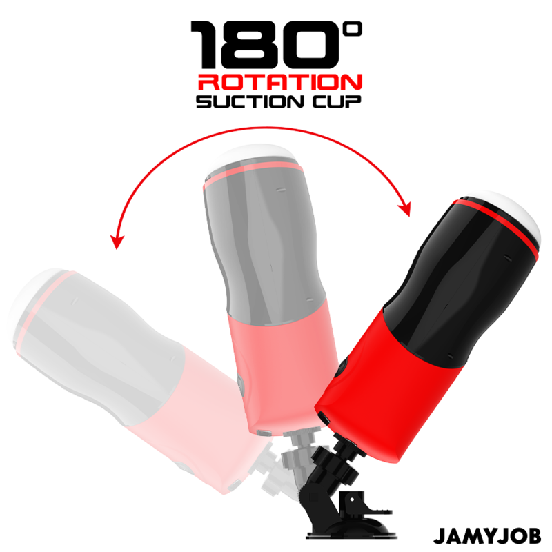 Automatic Thrusting Masturbator with Sound | 5 Modes | Black/Red - JAMYJOB XPEED