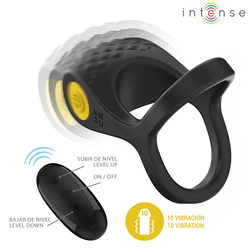 Alex Double Vibrating Penis Ring - 10 Modes - INTENSE