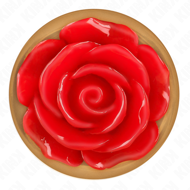 Rose Gold Metal Anal Plug with Red Rose – Size S – 7.8 × 2.8 cm – KINK