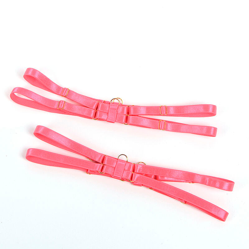 SUBBLIME - 955304 BRA SET WITH NECKLACE AND LEG DETAILS FLUORESCENT PINK L/XL