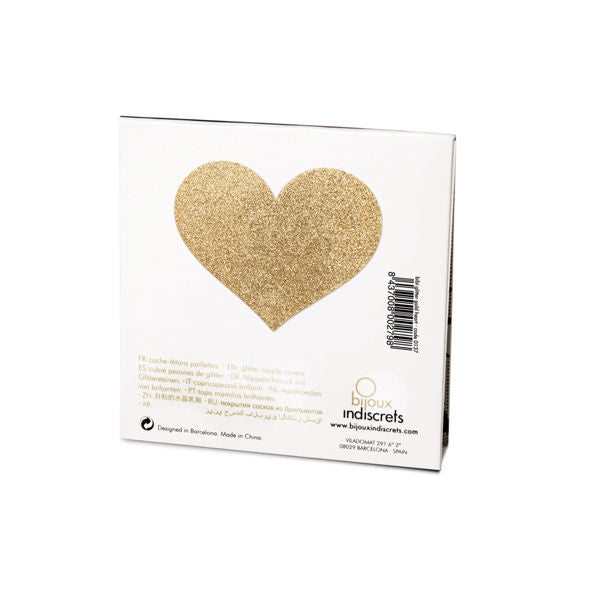 Flash Golden Heart Reusable Nipple Covers | BIJOUX INDISCRETS