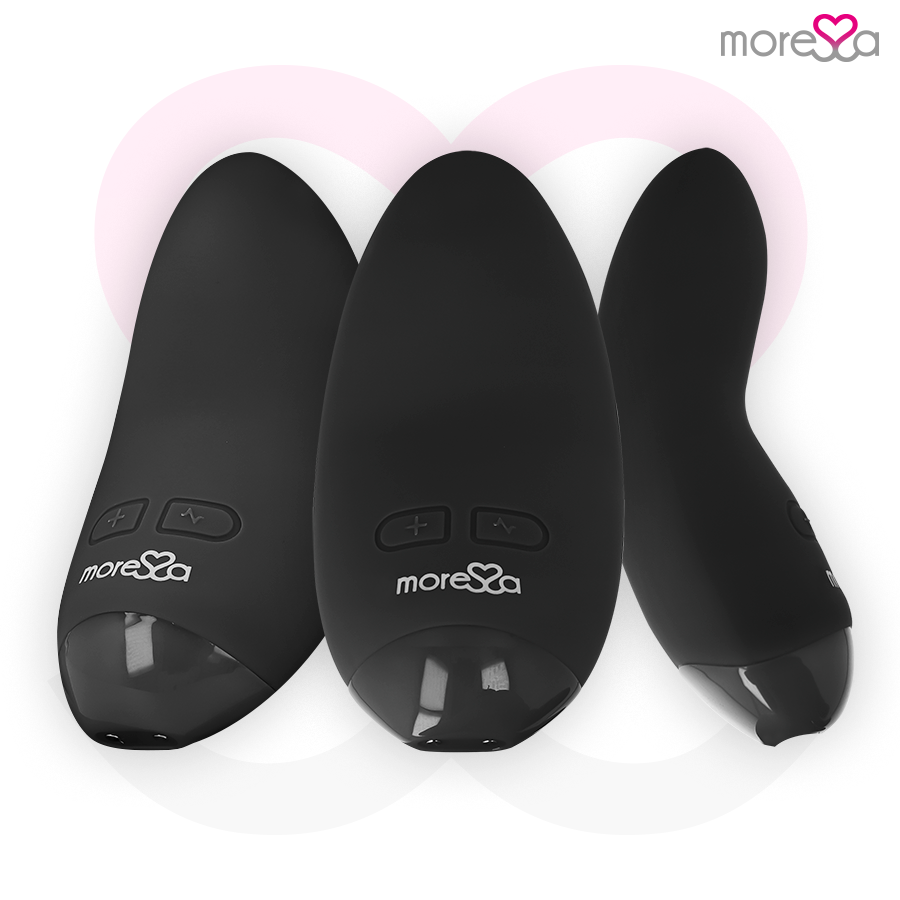 Blossom Mini Silicone Vibrator Black 7.8 cm – 6 Modes – MORESSA