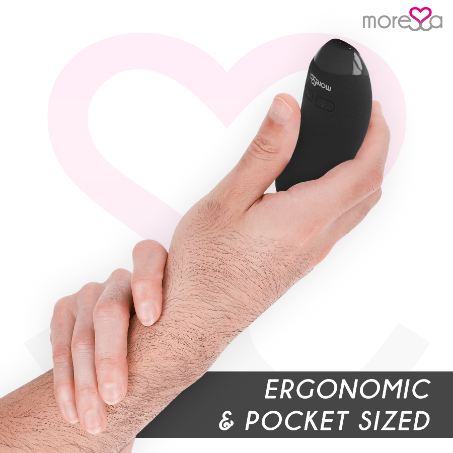 Blossom Mini Silicone Vibrator Black 7.8 cm – 6 Modes – MORESSA