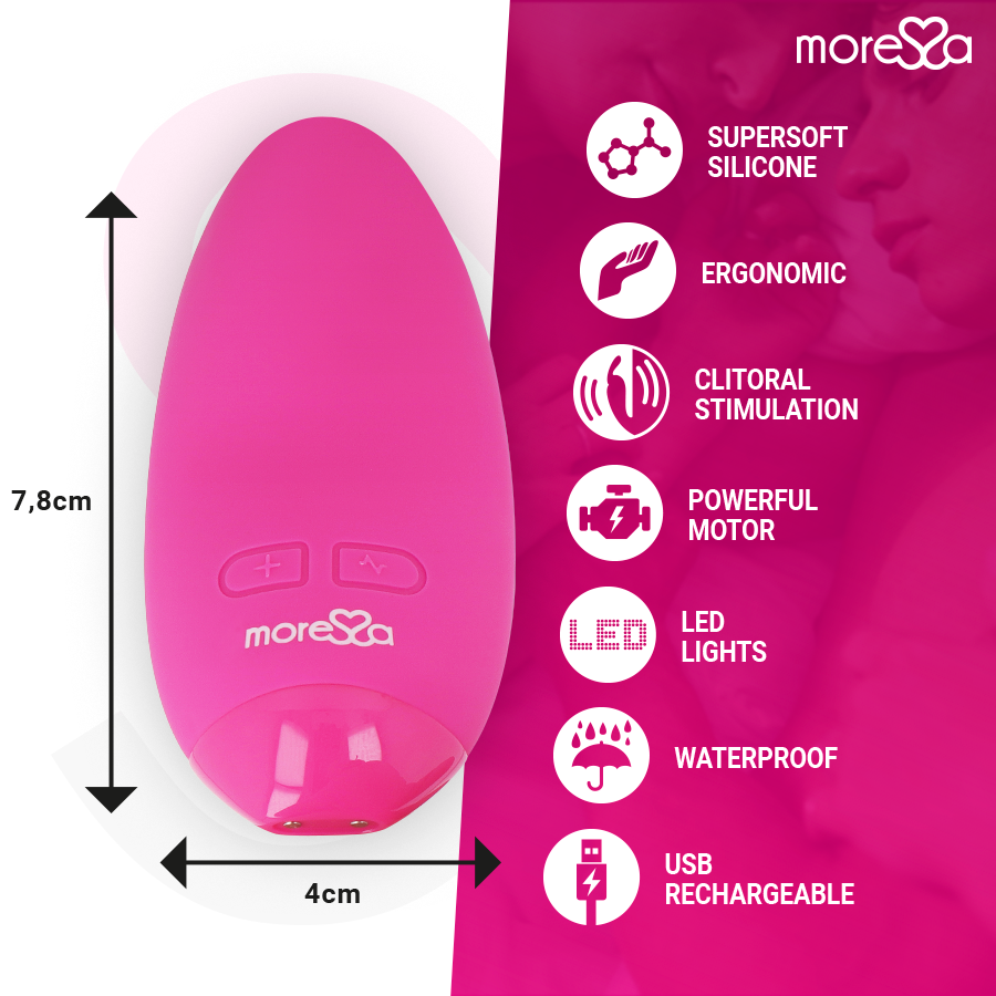 Blossom Pink Mini Vibrator 7.8 cm x 4.0 cm - 6 Modes - MORESSA