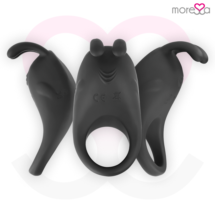 Brad Premium Silicone Vibrating Ring Black – 7 Modes – MORESSA