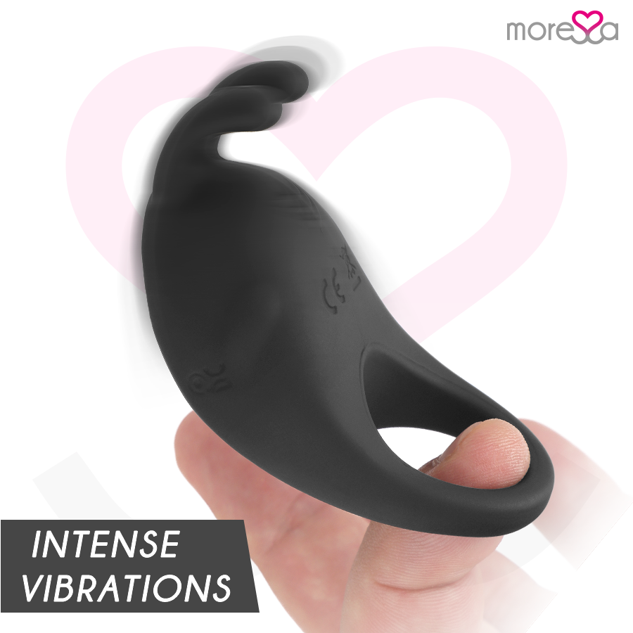 Brad Premium Silicone Vibrating Ring Black – 7 Modes – MORESSA
