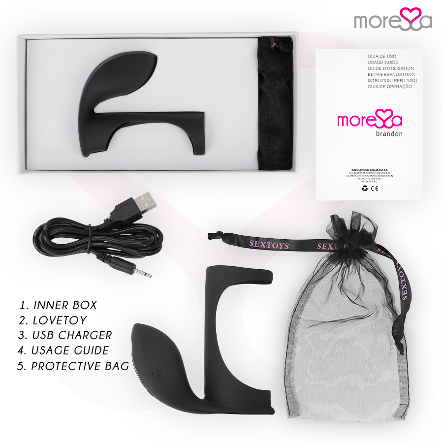 Brandon Vibrating Penis Ring Sheath 7 Modes - Silicone - MORESSA