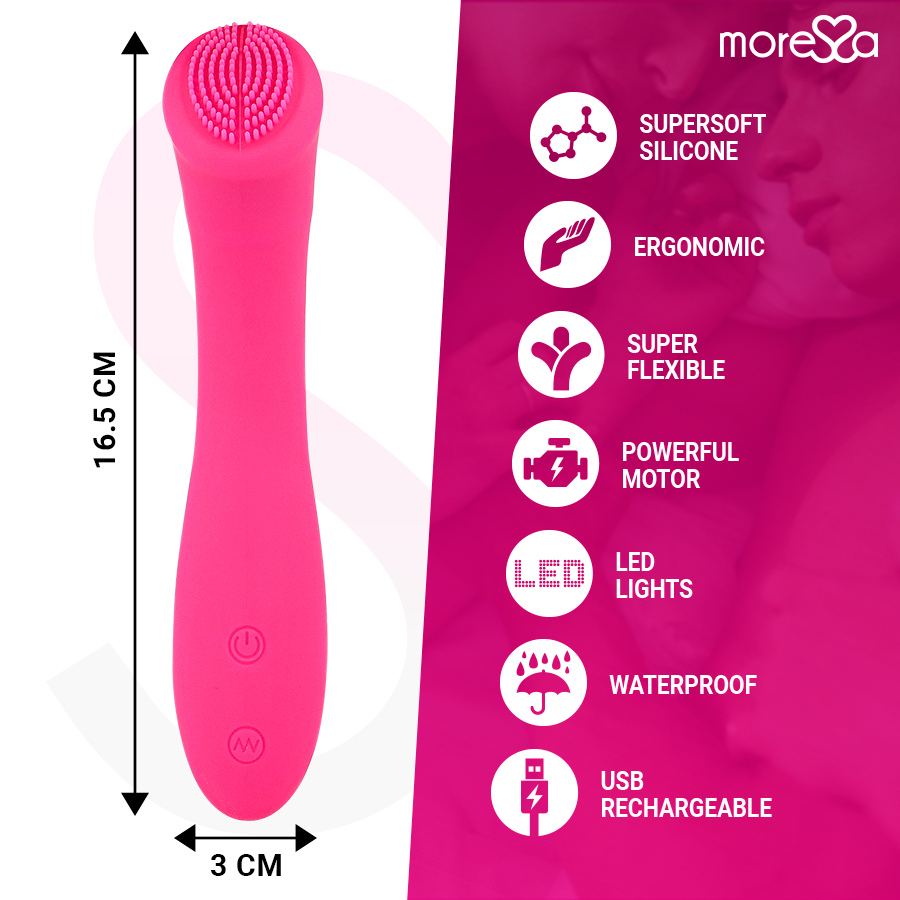 Celso Premium Silicone Vibrator – Rechargeable – 16 cm – MORESSA
