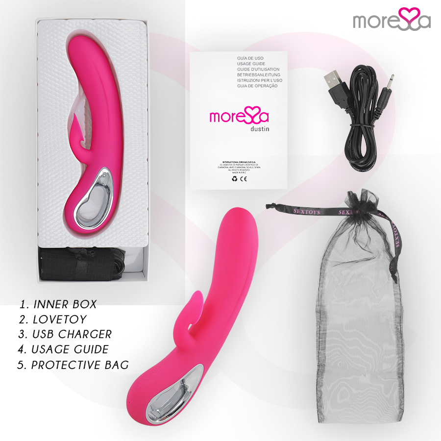 Dustin Clitoral Suction Vibrator - Premium Silicone - 20.5 cm - Moressa