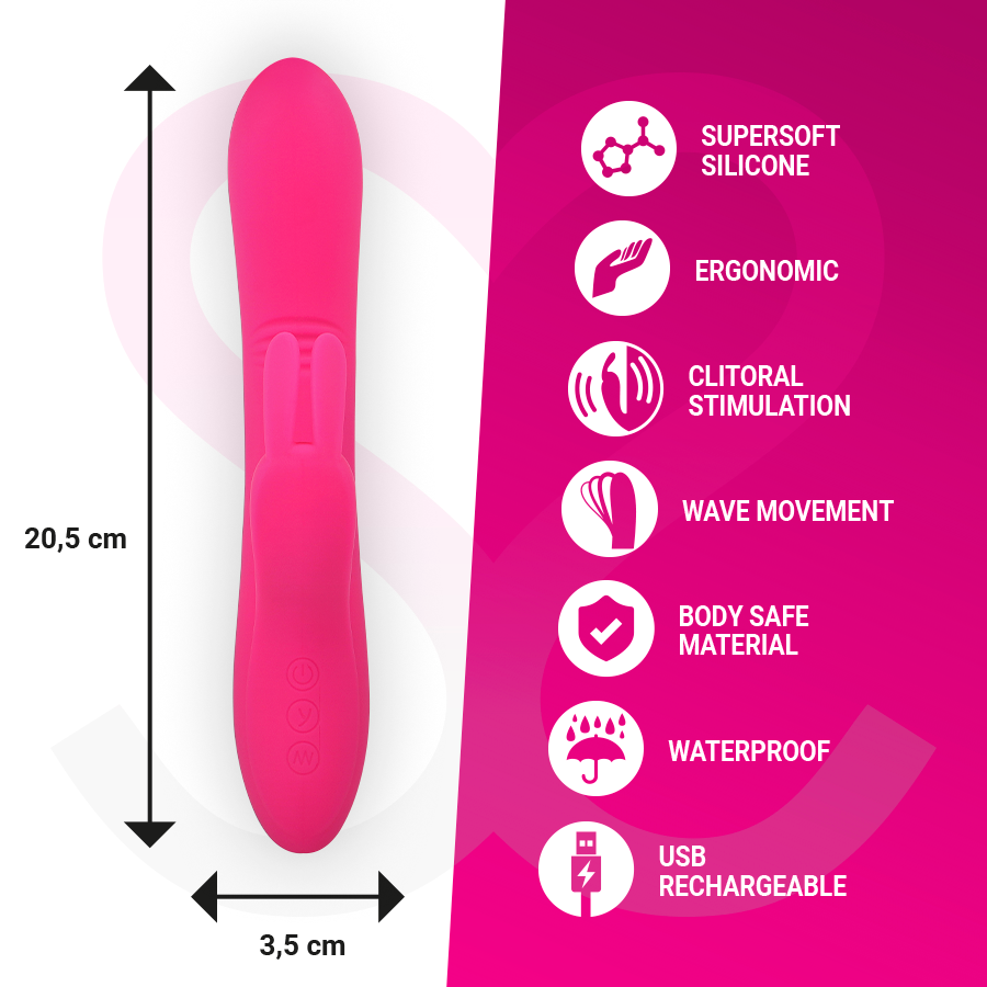 Ethan Waving Rabbit Dual-Motor Silicone Vibrator 20.5 cm – MORESSA