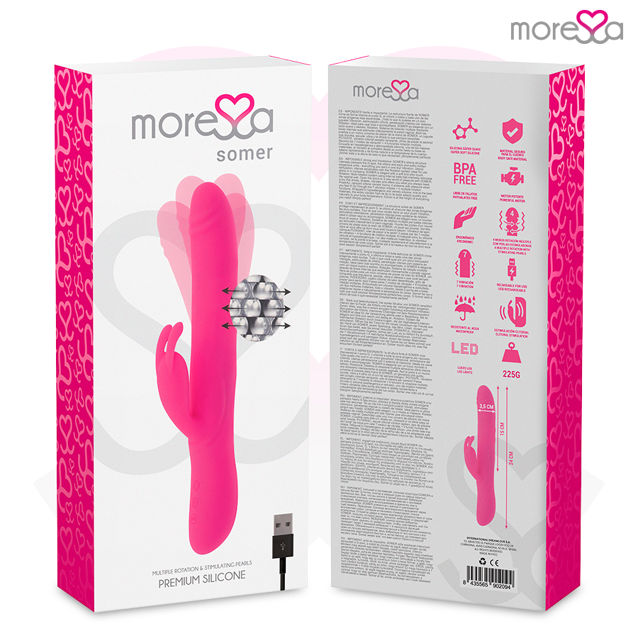 Rabbit Vibrator with Rotation | 28 cm x 3.5 cm | Moressa Somer