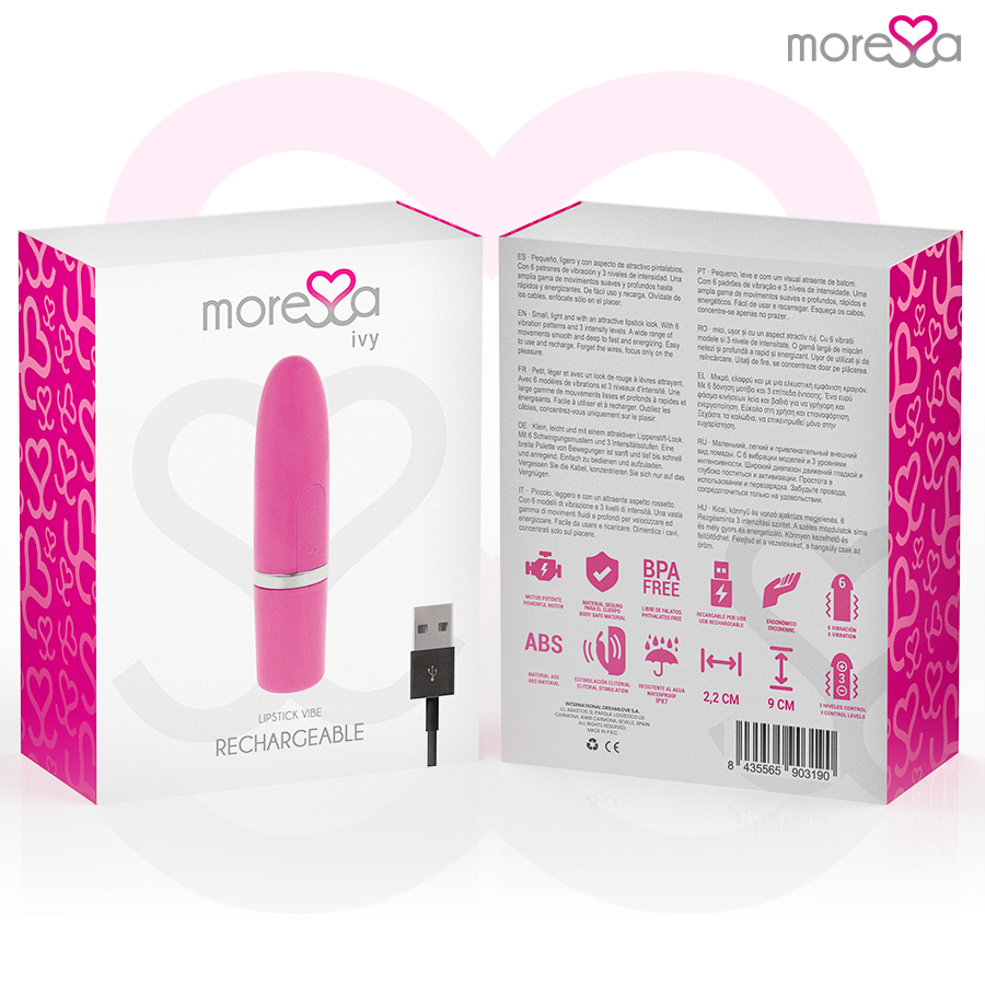 Lipstick Travel Vibrator 9.0 cm x 2.2 cm – Ivy Pink – MORESSA