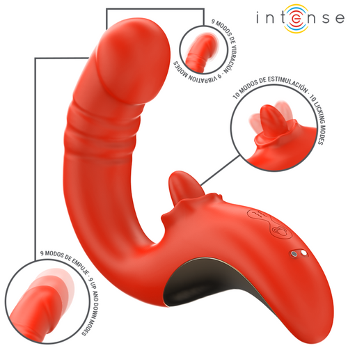 U-Shaped Couples Vibrator Red, Dual Motors, Waterproof – INTENSE  Paulina