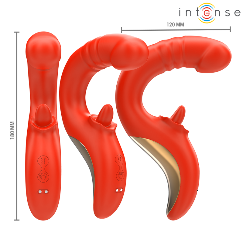 U-Shaped Couples Vibrator Red, Dual Motors, Waterproof – INTENSE  Paulina