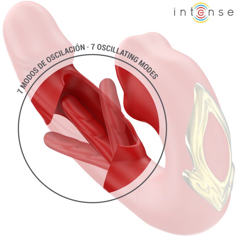 Nathy Dual-Action Vibrator with Clitoral Suction - Red - INTENSE
