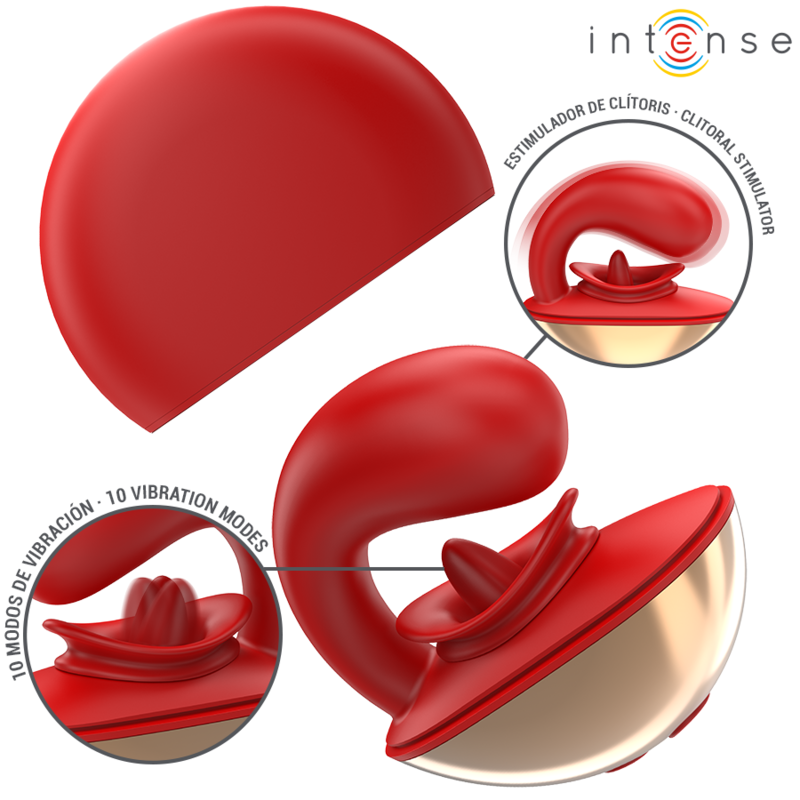 Mariah U-Shaped Couples Vibrator Red – 10 Modes – Waterproof – INTENSE