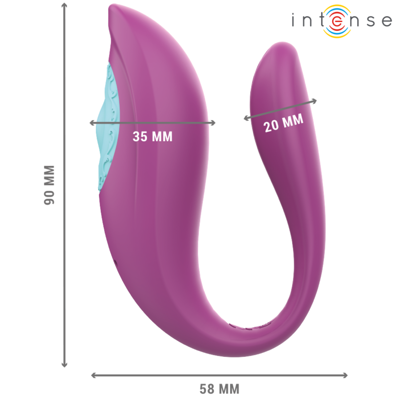 Annie U-Shaped Couples Vibrator with Remote Purple – 10 Modes – Intense