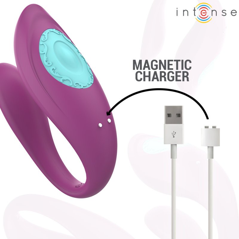 Annie U-Shaped Couples Vibrator with Remote Purple – 10 Modes – Intense