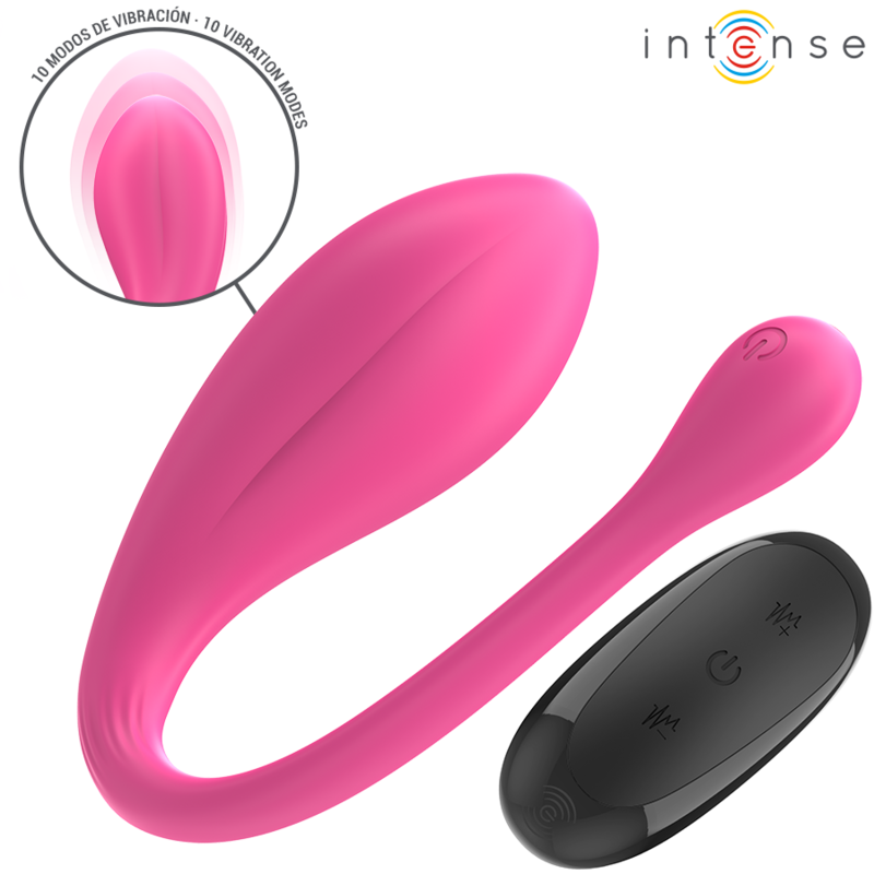 Janice – U-Shaped Dual-Stimulation Vibrator Pink | 10 Modes | Remote - INTENSE