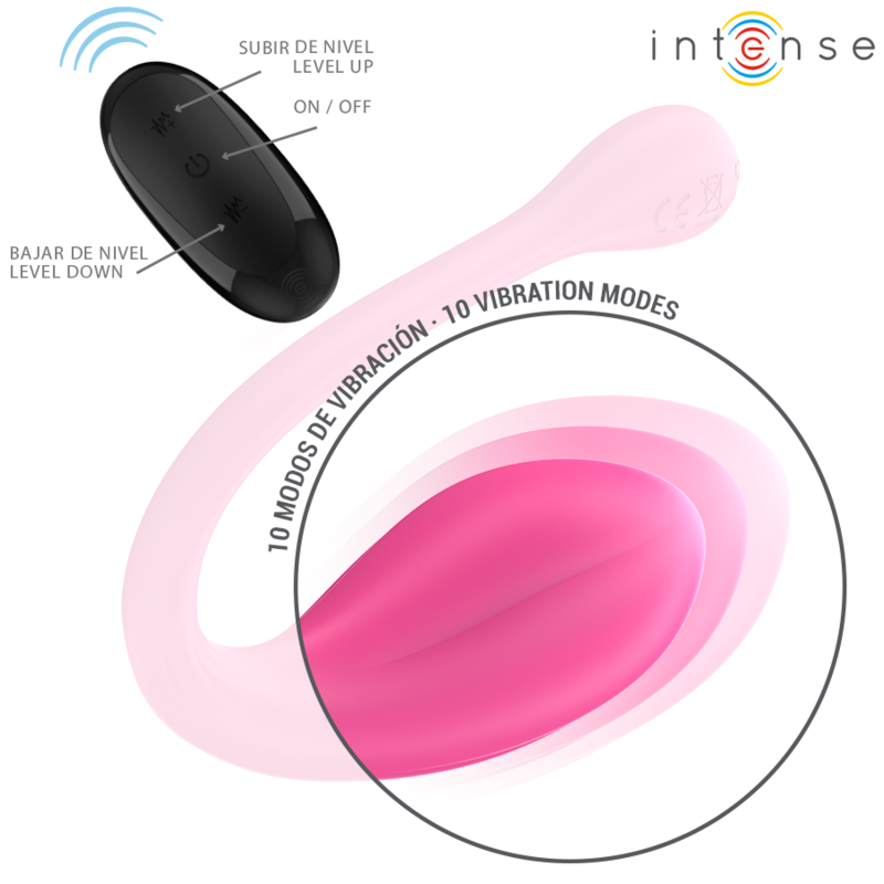 Janice – U-Shaped Dual-Stimulation Vibrator Pink | 10 Modes | Remote - INTENSE