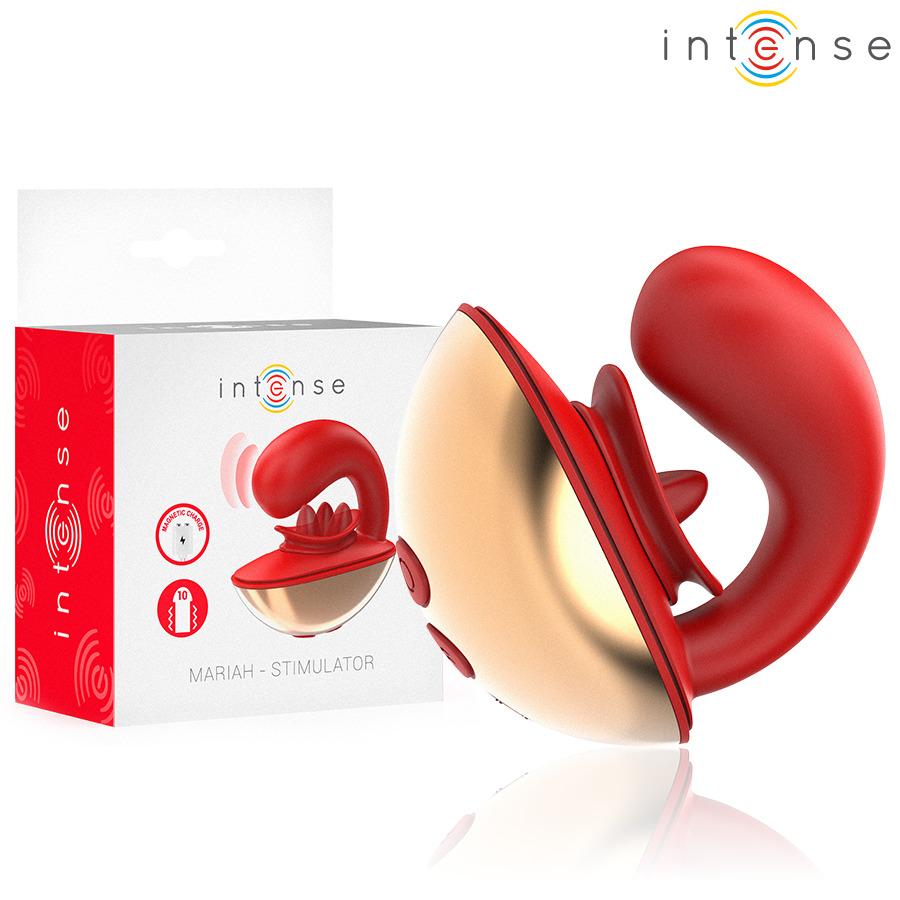 Mariah U-Shaped Couples Vibrator Red – 10 Modes – Waterproof – INTENSE
