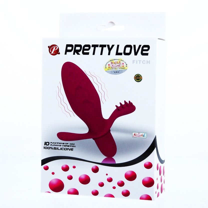 Mini vibrator with clitoral stimulator | 11 cm × 3 cm | PRETTY LOVE