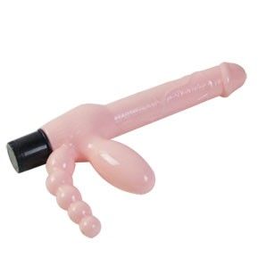 Strapless Vibrating Harness with Anal Stimulator TPR | 25.4 cm x 3.5 cm | BAILE