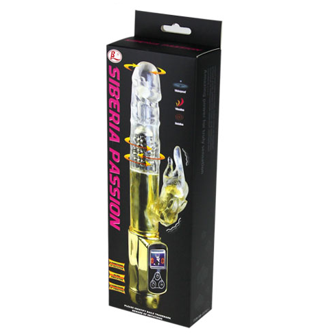 Rabbit Siberia Passion Gold | Rotating Rabbit, 5 Speeds + 5 Modes | Waterproof | Battery-Operated (3 × AAA) | BAILE