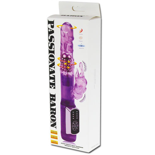 Rotating Rabbit Vibrator with Beads | 23.0 cm x 3.5 cm | BAILE Rabbit Passion Baron