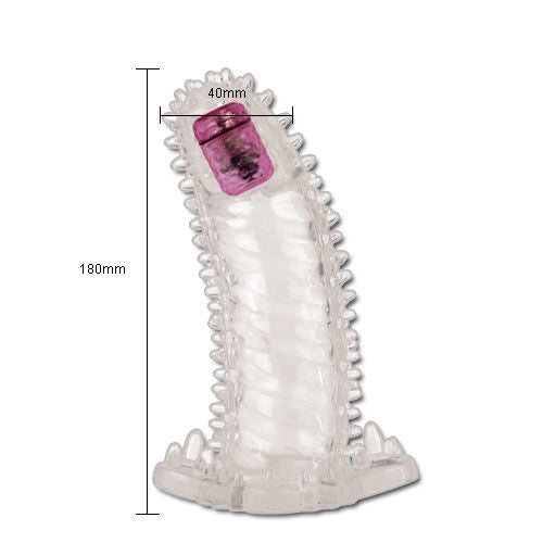Sensor-activated vibrating penis sleeve | 18 cm × 3.5 cm | BAILE