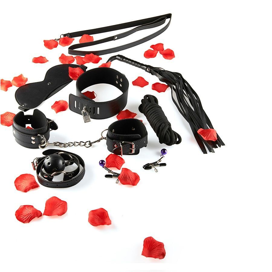 BDSM starter kit with mask, clamps, whip & rope | TOYJOY