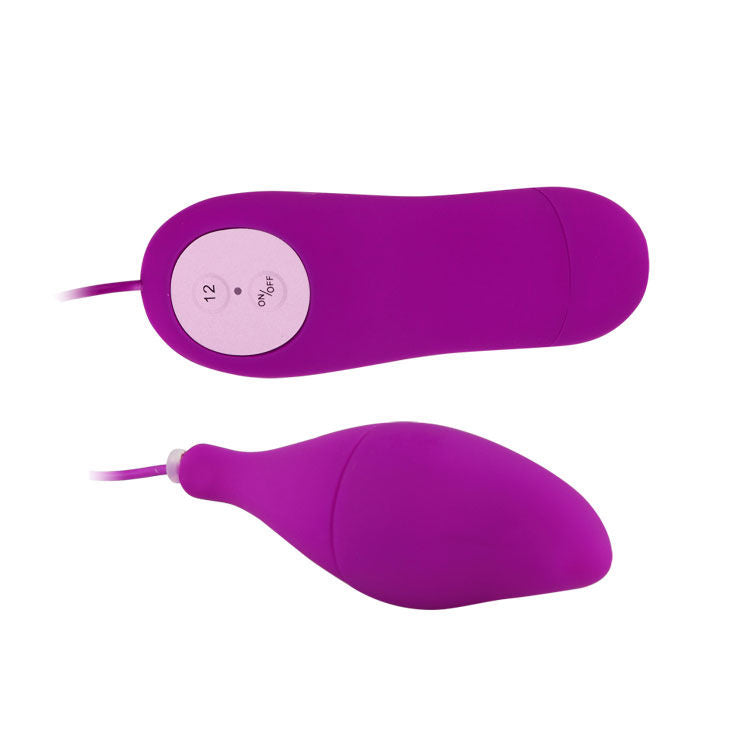 Pleasure Shell 12 Wired Vibrating Egg – Purple | 8 cm x 3 cm | BAILE