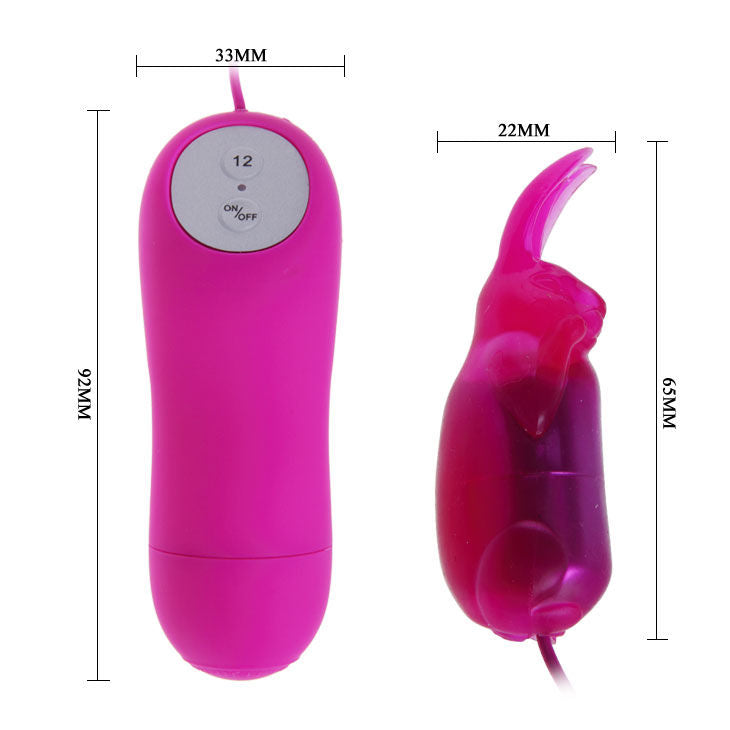 12-speed bunny egg vibrator (wired) | 65 mm × 70 mm | BAILE