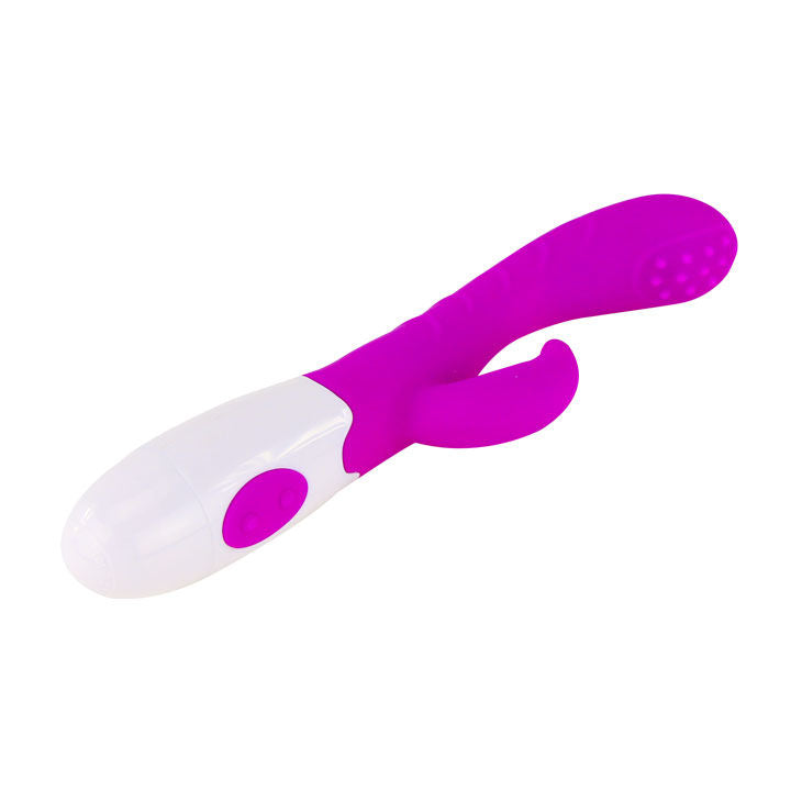 Pretty Love Arthur Silicone Rabbit Vibrator – 20 cm – Lilac/White