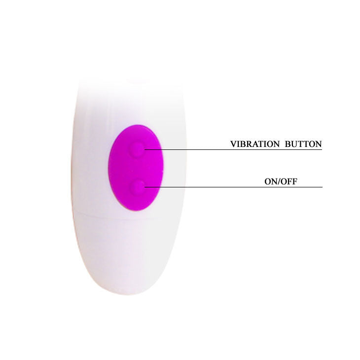 Pretty Love Arthur Silicone Rabbit Vibrator – 20 cm – Lilac/White