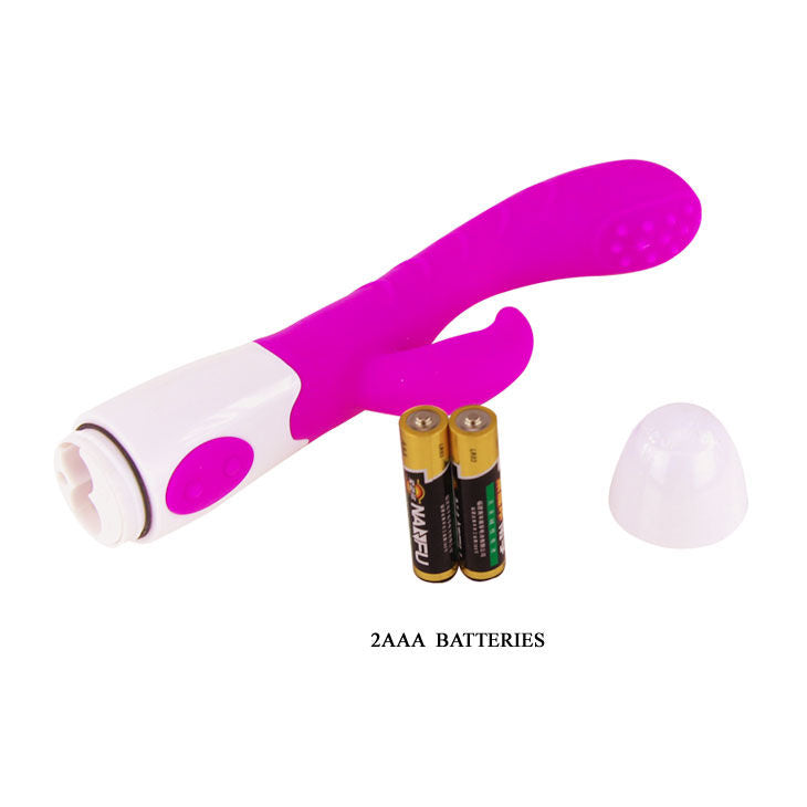 Pretty Love Arthur Silicone Rabbit Vibrator – 20 cm – Lilac/White