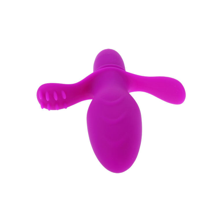 Mini vibrator with clitoral stimulator | 11 cm × 3 cm | PRETTY LOVE