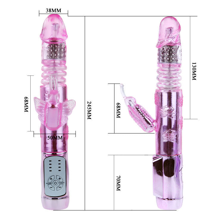 Throbbing Butterfly Rabbit | Rotator + Up & Down | USB Rechargeable | BAILE