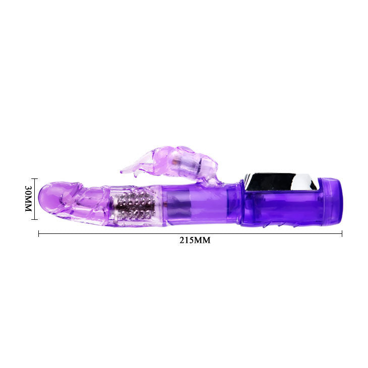 Rotating Rabbit Vibrator with Beads | 23.0 cm x 3.5 cm | BAILE Rabbit Passion Baron