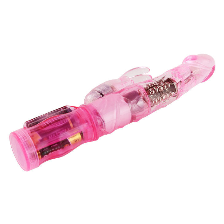 Pink Rabbit Mini Rotator – 21.5×2.8 cm, Rotating Beads