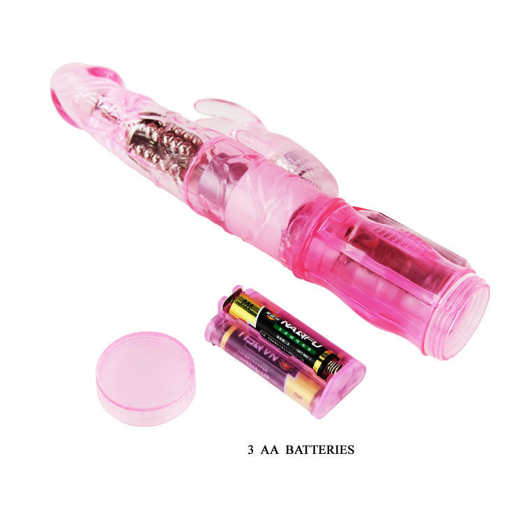 Pink Rabbit Mini Rotator – 21.5×2.8 cm, Rotating Beads