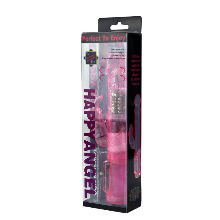 Pink Rabbit Mini Rotator – 21.5×2.8 cm, Rotating Beads