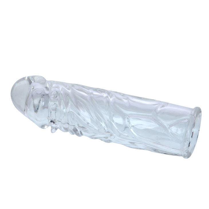 Transparent Silicone Penis Cover with Stimulating Nodules | 13 cm insertable, 14.2 cm total | BAILE
