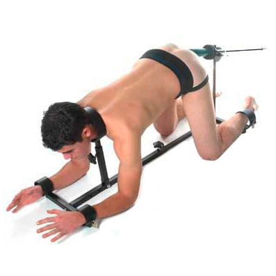 BDSM restraint prison with dildo mount | METAL HARD